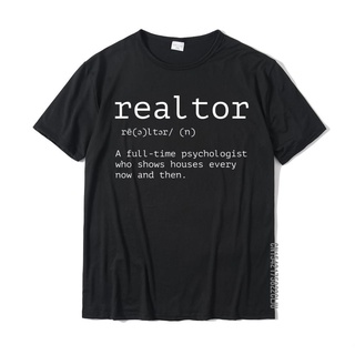 เสื้อยืดผู้ เสื้อยืดผ้าฝ้าย พิมพ์ลาย Realtor Definition แนวสตรีท ตลก ของขวัญ สําหรับผู้ชาย S-5XL