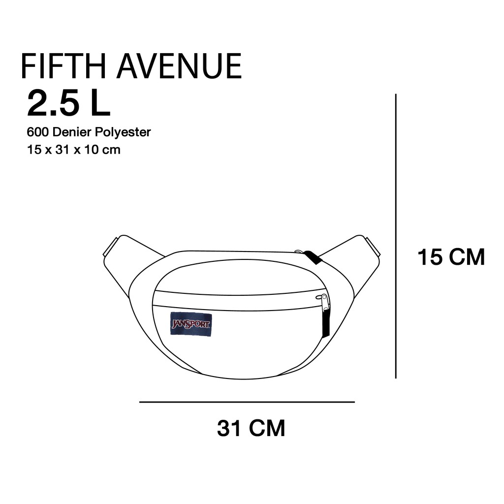JanSport รุ่น MONO FIFTH AVENUE Fanny Pack | Waist Bag - 5 สี ให้เลือก กระเป๋าคาดอก กระเป๋าคาดเอว รุ่นโมโนฟิฟท์อเวนิว