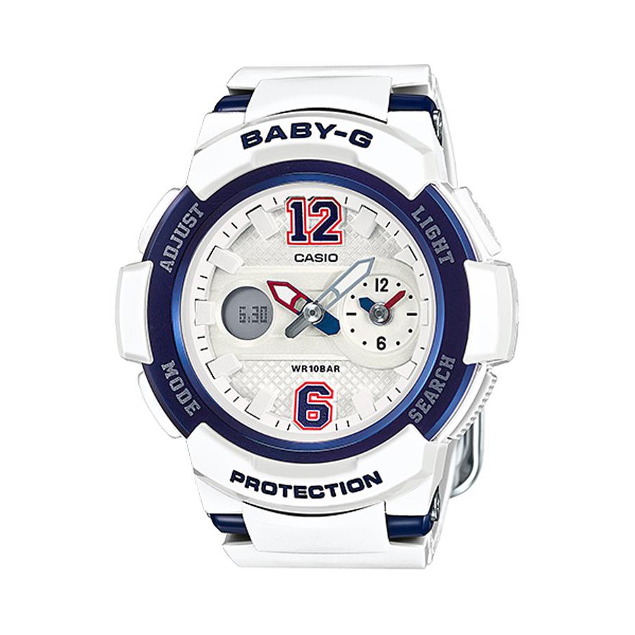 Casio Baby-G นาฬิกาข้อมือผู้หญิง สายเรซิ่น รุ่น BGA-210-7B2 - สีขาว