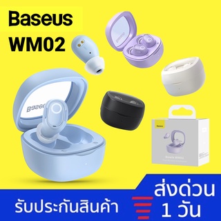 [เหลือ 509 บ.❗️]Baseus WM02 หูฟังบลูทูธ หูฟังไร้สาย True Wireless TWS 5.3 หูฟัง เบสหนัก หูฟัง Bluetooth รุ่นใหม่ล่าสุด