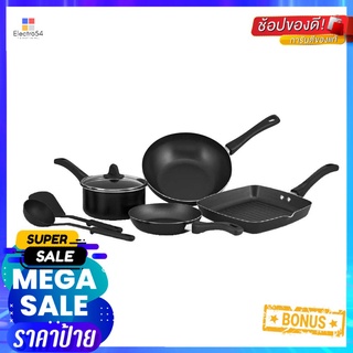 ชุดเครื่องครัว MEYER COOKWARE สีดำ 7 ชิ้นCOOKWARE SET MEYER 7PCS BLACK