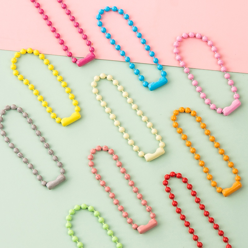 10ชิ้นของสีจี้อุปกรณ์เสริมทําเอง กูปัน เครื่องประดับลูกปัดโซ่ที่มีสีสันลูกอมลูกปัดโซ่หัวเข็มขัดเหล็กอุปกรณ์เสริม
