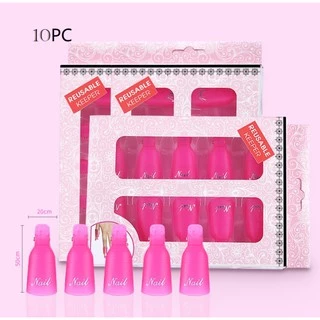 New! Sale! ตัวหนีบล้างเล็บเจล ตัวหนีบนิ้วแช่น้ำยาล้าง ถอดเล็บเจล ล้างสีเจล 10ชิ้น