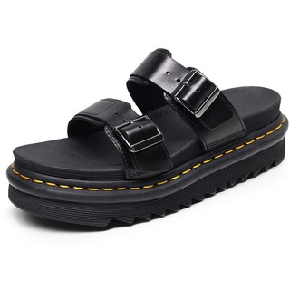 Womens Platform Slippers  Men Dr. Martens Air Wair Genuine Leather Unisex Slippers