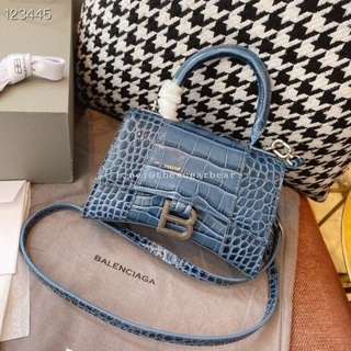 (Order) Balenciaga hourglass bag หนังวัวแท้ปั้มลายcroc 19cm