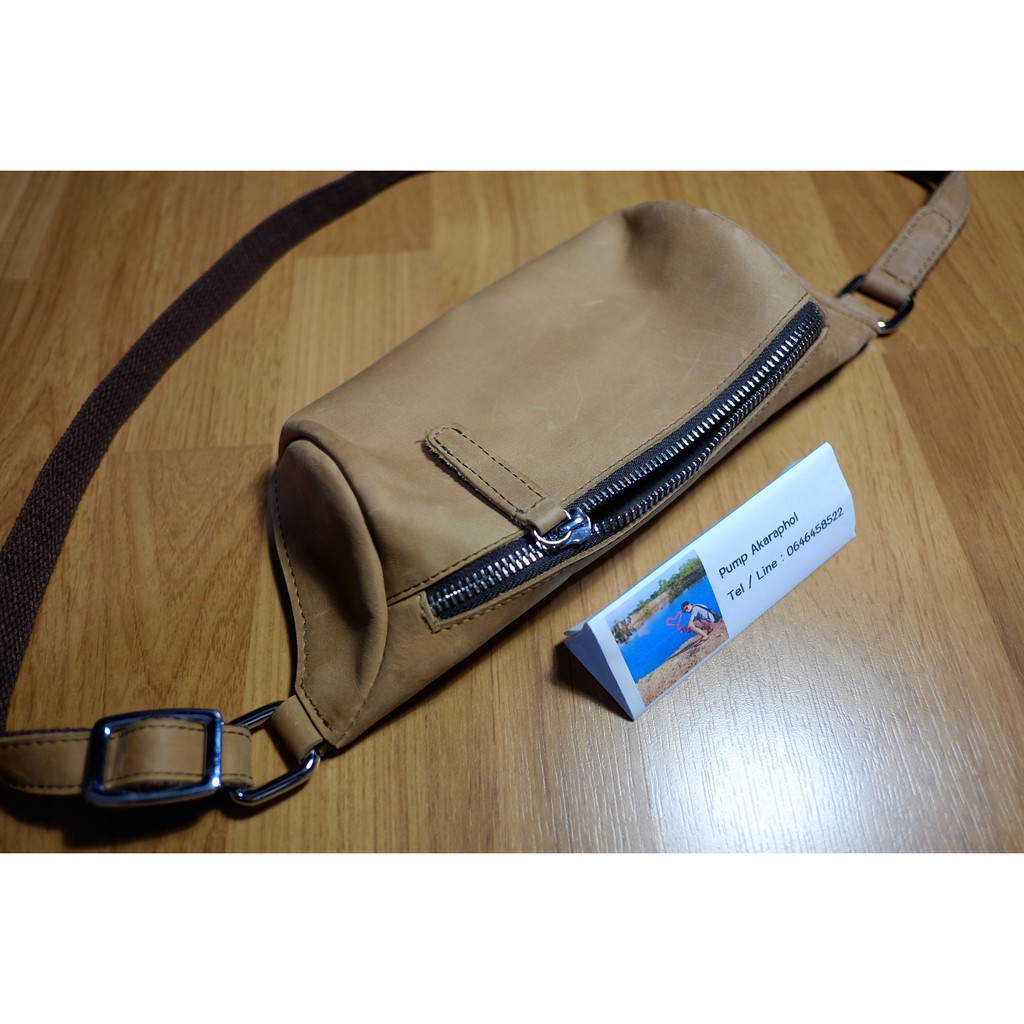 กระเป๋าคาดอกหนังแท้ Bagspace รุ่น DB21 หนัง Standard Nubuck