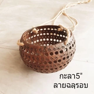 #กระเช้ากะลา🥥กระเช้าแขวนต้นไม้ กะลาลูกใหญ่