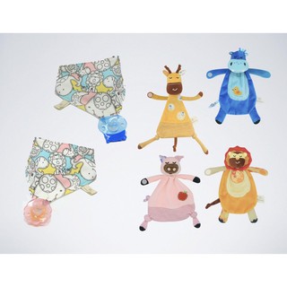 Marcus &amp; Marcus Value Set ชุดเซ็ต Pacifier Bibs จับคู่กับ Security Blanket ในราคาสุดพิเศษ