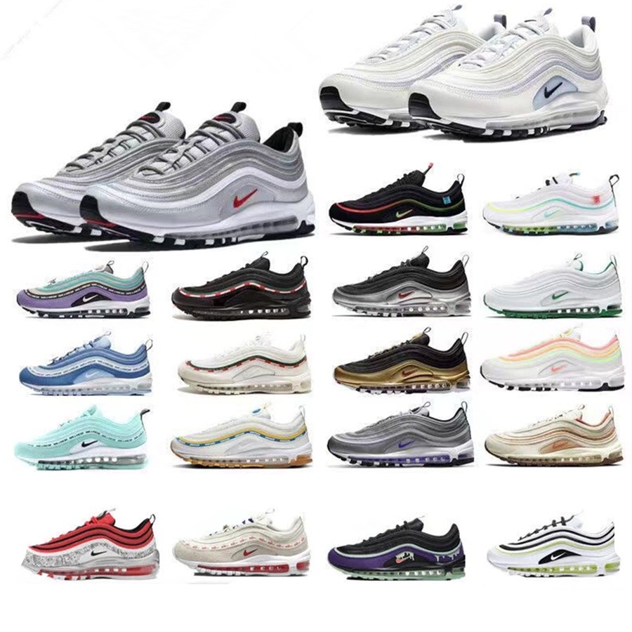 ข้อเสนอพิเศษ ของแท้ Nike AIR Max 97 รองเท้าผ้าใบผู้ชายและผู้หญิง
