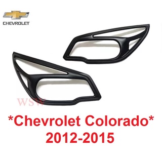 ครอบไฟหน้า สีดำด้าน CHEVROLET COLORADO RG Z71 2012 - 2015 ครอบไฟ เชฟโรเลต โคโลราโด้ ไฟหน้า ฝาครอบหน้า ชุดแต่ง ไฟ