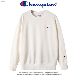 Ready Stock！พร้อมส่ง Champion เสื้อยืด เสื้อยืดแขนยาว เสื้อแขนยาว ผ้าฝ้ายแท้ เย็บปักถักร้อย