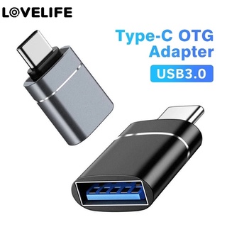 อะแดปเตอร์แปลงสายเคเบิ้ล USB Type-C OTG USB C เป็น USB 3.0 Type-C OTG สําหรับ Xiaomi Samsung S10 S9 S8 Huawei P30 Macbook Pro 1 ชิ้น