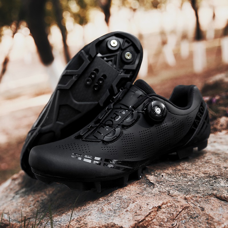 ผู้ชายและผู้หญิงจักรยานเสือภูเขารองเท้าขี่จักรยานระบายอากาศ MTB Cleats Shoes