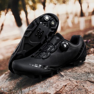 ผู้ชายและผู้หญิงจักรยานเสือภูเขารองเท้าขี่จักรยานระบายอากาศ MTB Cleats Shoes