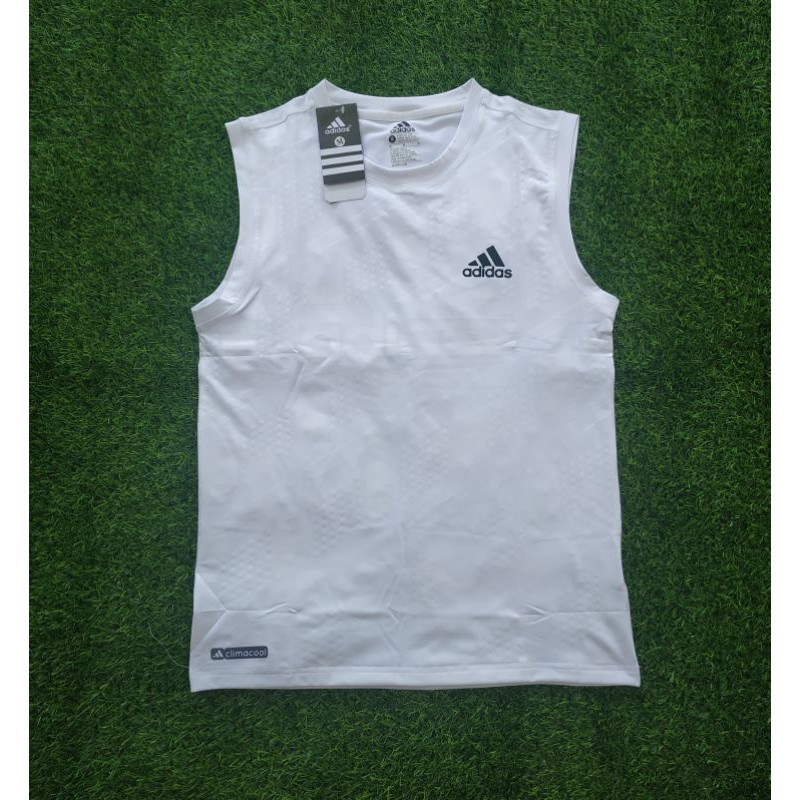 เสื้อแขนกุดADIDASสีขาว