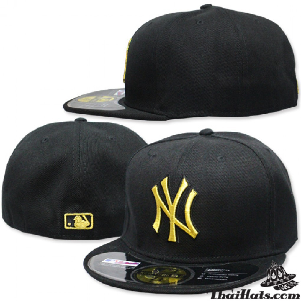 หมวก HIPHOP เต็มใบ หมวก HIPHOP NY สีดำ ปักทอง สินค้า มีทั้งหมด 3 SIZE รุ่น.F7Ah47-0141 แบรนด์ iDenGo