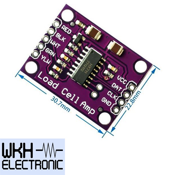 UNGU HX711 Shielding ADC 24bit Dual Channel สําหรับบอร์ดโหลดสีม่วง