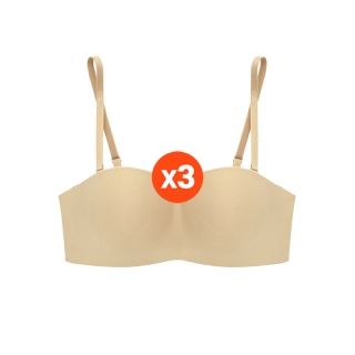 Sabina ซาบีน่า เสื้อชั้นใน (Set 3 ชิ้น) มีโครง BODY BRA THE SERIES (เกาะอก) รุ่น Doomm Doomm รหัส SBXA8000CD สีเนื้อเข้ม