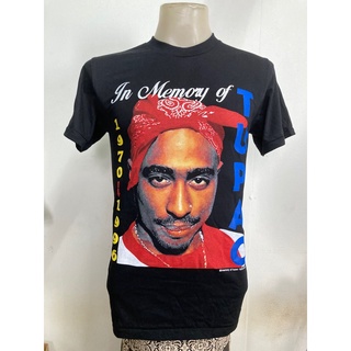 HH เสื้อวง 2PAC สไตล์ปี90s เสื้อยืดผ้าฝ้าย