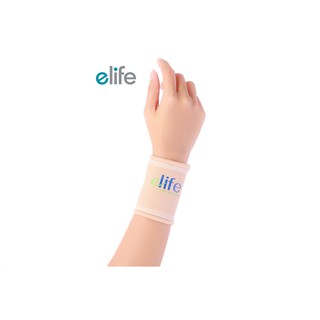 elife Wrist braceผ้ายืดให้ความยืดหยุ่นตัวสูงประคองข้อมือE-WR201(สีเบจ)สามารถใช้ได้ท้ังข้างขวาและข้างซ้าย