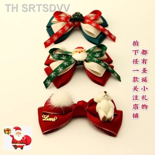 🔥จัดส่งตรงเวลา🔥🔥Cartoon Christmas hair accessories bow clip handmade simple clip headdress