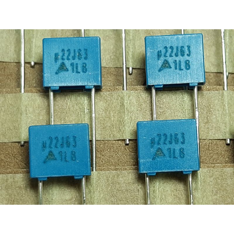 Epcos 0.22uf 220nf 224 63v (ราคา10ตัว) polyester film capacitor MKT ตัวเก็บประจุ คาปาซิเตอร์ ระหว่าง
