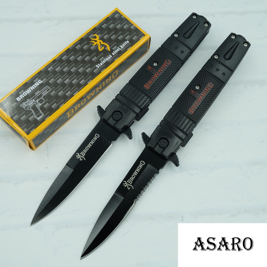 ASARO NB022-FULL/SAW มีดพับ มีดเดินป่า มีดสวย มีดพก มีดพับพกพา มีดแคมป์ปิ้ง Stainless steel ขนาด21ซม.