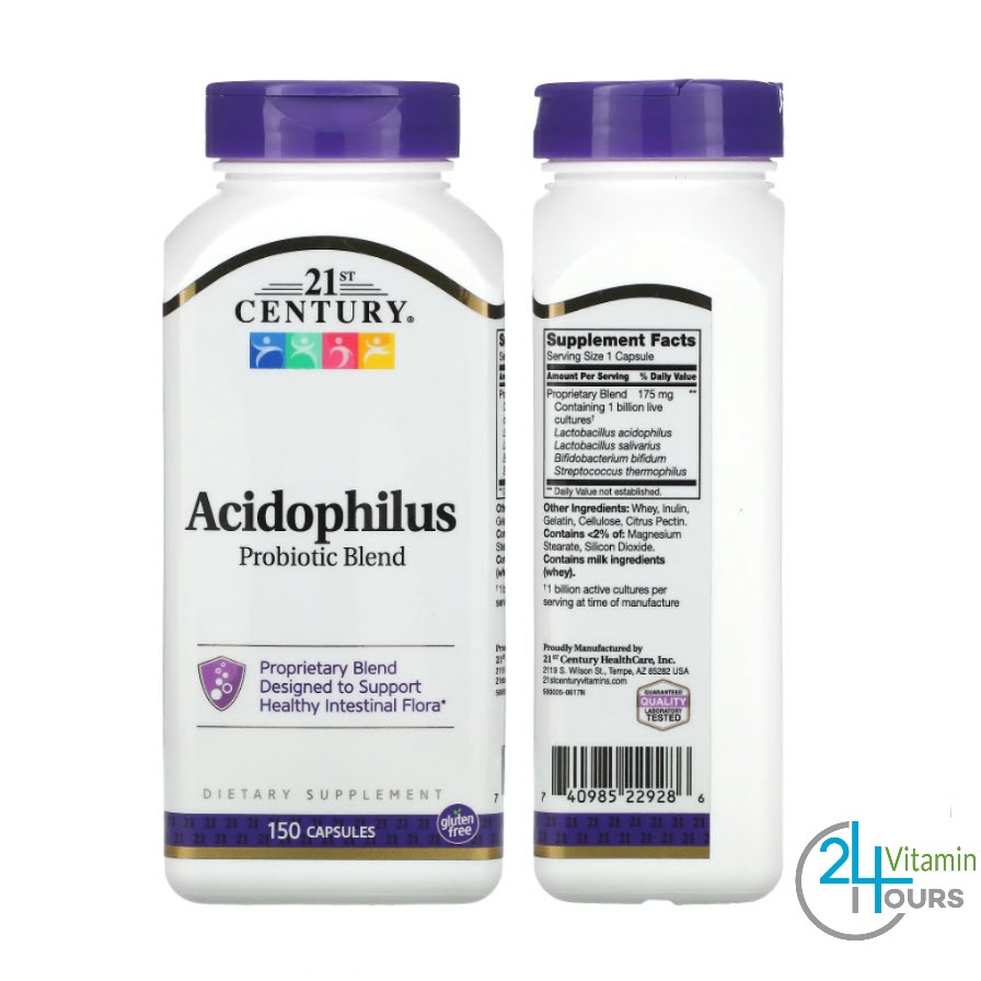 < พร้อมส่ง >  21st Century, Acidophilus Probiotic Blend,  100 / 150 แคปซูล - โปรไบโอติก แอซิโดฟิลัส - รูปที่ 2