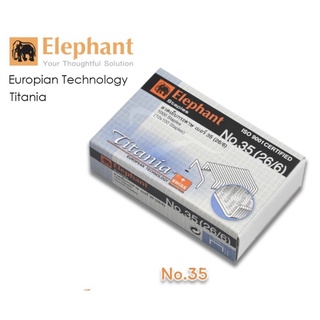 ลวดเย็บกระดาษ “Elephant” No.35 ไททาเนียม