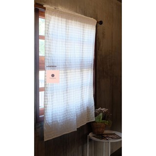 ⚡️SALE ผ้าม่านผ้าฝ้ายผ้าม่านสไตล์มินิมอล กว้าง110สูง130cm ผ้…