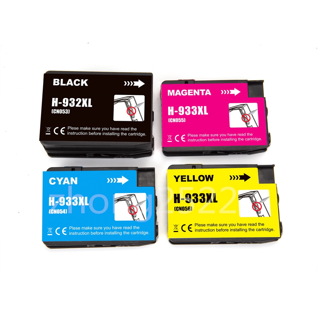 [สต็อกประเทศไทย]4 แพ็ค 932 XL BKK 933 XL CMY ตลับหมึกน้ํามัน 932 933 XL สีแดงดําดํา CN053A CN054A CN