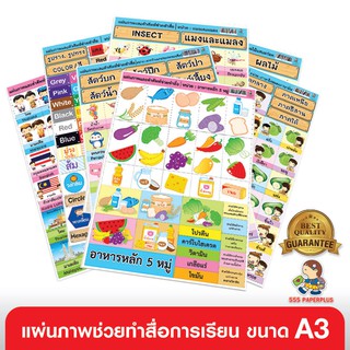 555paperplus ซื้อใน live ลด 50% แผ่นภาพสำหรับทำสื่อการสอน-ชุดต่างๆ (MP245) ขนาดA3