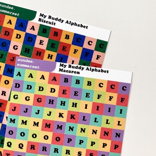 สติกเกอร์ตัวอักษร My Buddy Alphabet Sticker - sundae.summerset