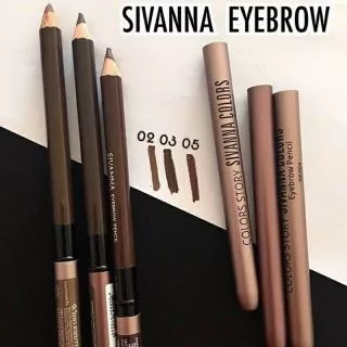 ดินสอเขียนคิ้ว ES-004 Sivanna Colors Colors Story พร้อมแปรงปัดคิ้ว สอปลอกเหล็ก