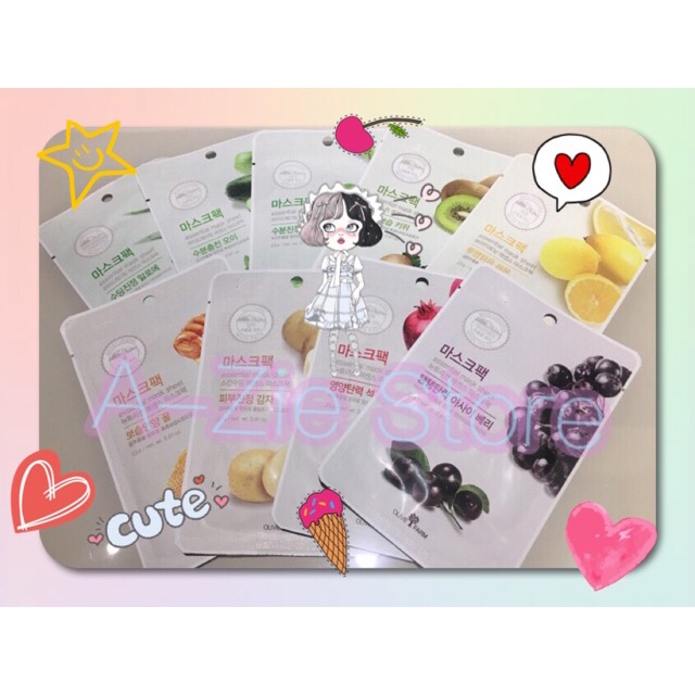Facial sheet mask มาส์กหน้าเกาหลีแบบแผ่น