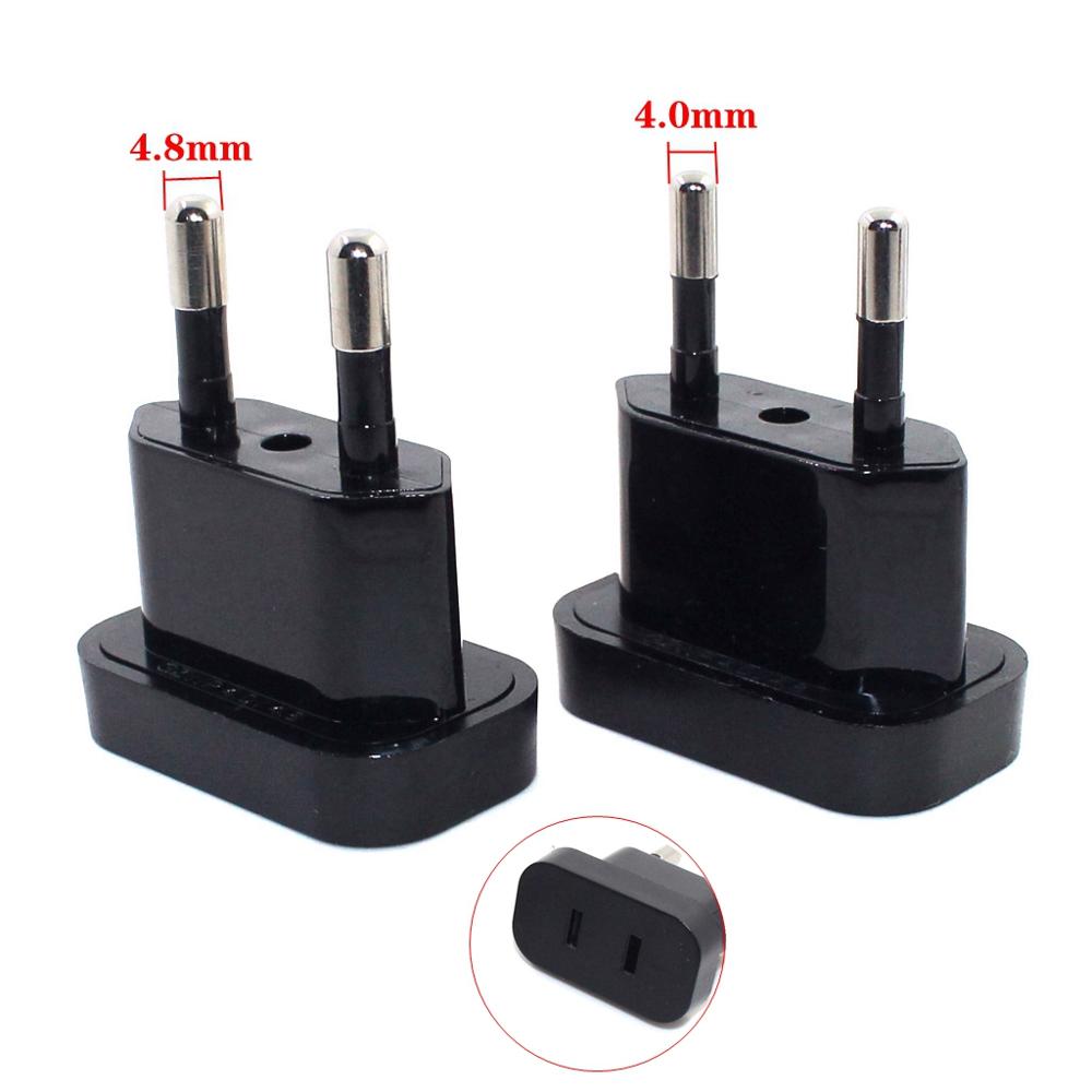 Us China To European EU Travel Adapter With Safety Shutter Germany Power Wall Plug Connector Adapter