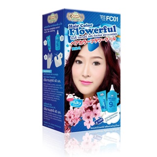 Beauty Nature บิวตี้ เนเจอร์ ครีมเปลี่ยนสีผม Flowerful F01 สีซากุระ