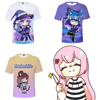 Gacha Life เสื้อยืดคอสเพลย์แขนสั้นสําหรับปาร์ตี้ฮาโลวีน