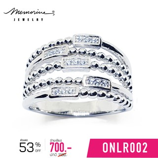 Memorine Jewelry แหวนเงินแท้ 925 ฝังเพชรสวิส (CZ) : ONLR002