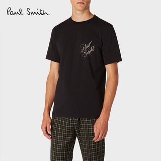 เสื้อยืด ผ้าฝ้าย พิมพ์ลาย Paul Smith สีดํา สําหรับผู้ชาย