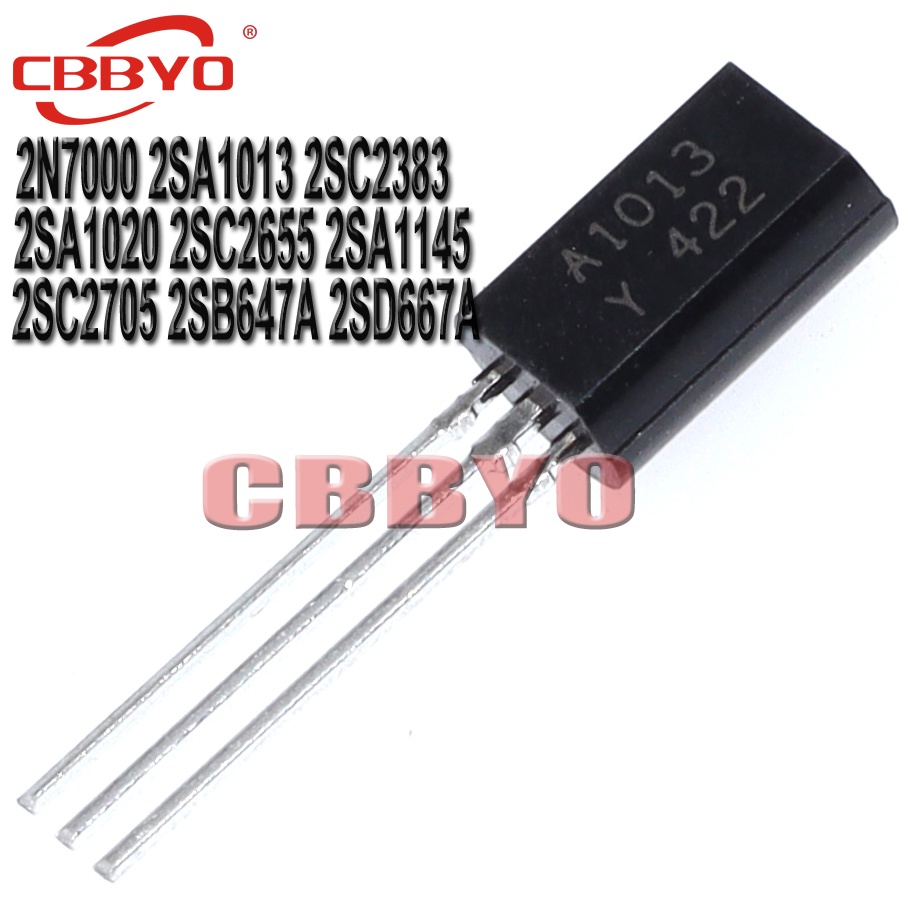 50pcs 2N7000 2SA1013 2SC2383 2SA1020 2SC2655 2SA1145 2SC2705 2SB647A 2SD667A D667 B647 C2708 A1145 C