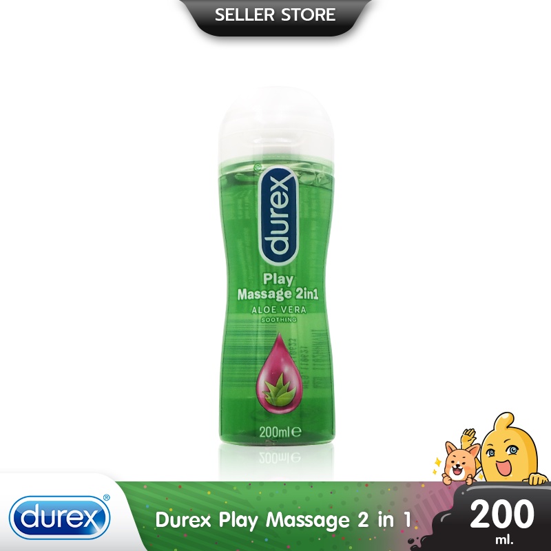 Durex Play Massage 2 in 1 เจลหล่อลื่น มีส่วนผสมจากอโลเวร่า วิตามินอี ลื่นแบบธรรมชาติ บรรจุ 1 หลอด (ขนาด 200 ml.)
