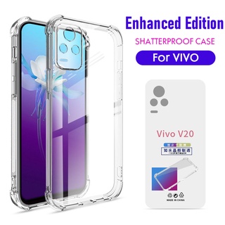 ถุงลมนิรภัย กันกระแทกเคสใส สำหรับ Vivo X80 X70 X60 X50 V23e V23 V21e Y73 V20 Se V19 Neo V17 V15 V11i V9 V7 Plus V5 S1 Pro Y1s Y11 Y12i Y15 Y17 U10 Y3s Y19 Y21 Y31 Y51a Y71 Y72 Y75 T1 Y81i Y91i Y93 Y95 Y12s Y12a Y20s Y20i Y30 Y50 Y91C