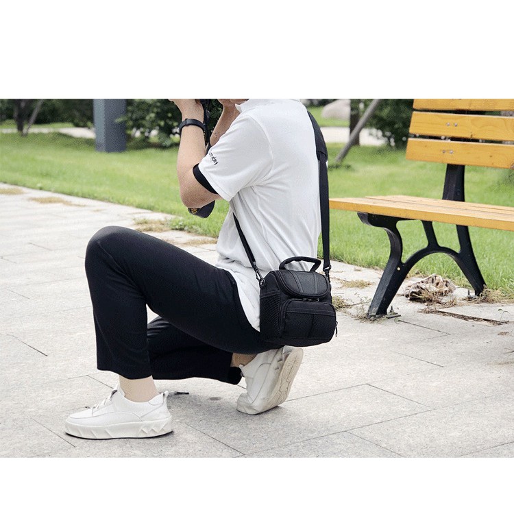 Camera bag มืออาชีพ DSLR ถุงเก็บกล้องกันน้ำกระเป๋ากล้องดิจิตอลสำหรับกลางแจ้งท่องเที่ยว กระเป๋ากล้อง กระเป๋าสะพายใส่กล้อง ราคา ถูกที่สุด ดีลบีเคเค แกลเลอรีภาพที่ 9