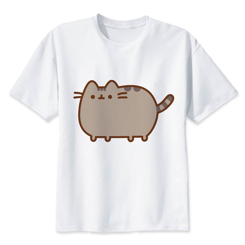 เสื้อยืดลายแมว Pusheen Bajuเสื้อยืดคอกลมสามารถปรับแต่งได้