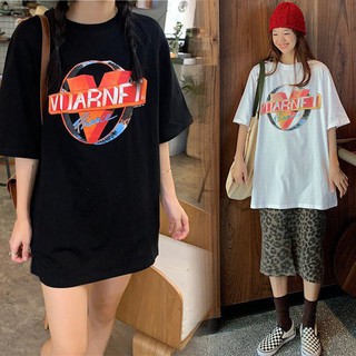 BC-SHOPเสื้อยืดแขนคอกลม สามส่วน OversizeT-shirts เสื้อผ้าแฟชั่นสาวอวบผู้หญิง เสื้อโอเวอร์ไซส์สไตล์เกาหลี