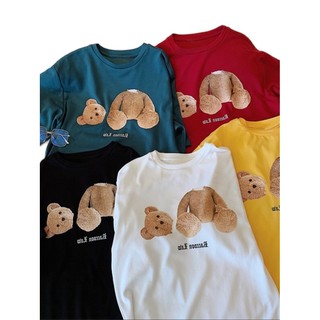 มาใหม่ เสื้อยืดลายหมี Plam  Anger เสื้อยืดคอกลมแขนสั้น 5สี (พร้อมจัดส่ง)