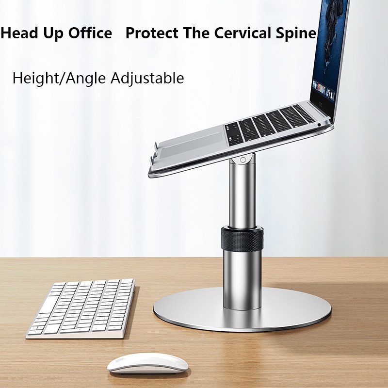 Aluminum Alloy Lifting Laptop Stand Adjustable 360Degree Rotating