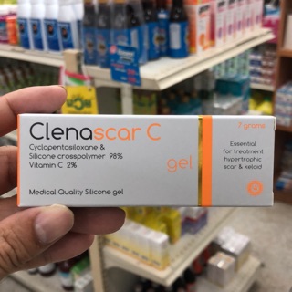 Clenascar C gel 7 g ซิลิโคนเจลผสมวิตามินซีรักษาแผลเป็น exp 14/12/21