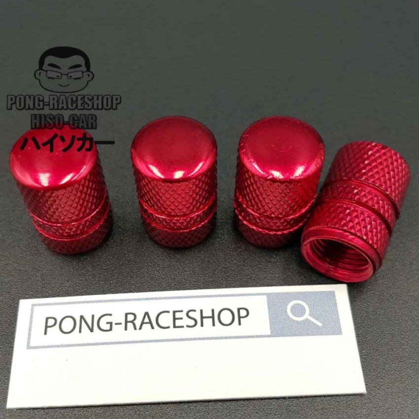 HISO-CAR จุกปิดลมยาง จุ๊บลมยาง จุกลม ฝาปิดจุกลมยางรถยนต์ จุกลมรถยนต์ Racing style 002 REd  #84 ราคา ถูกที่สุด ดีลบีเคเค แกลเลอรีภาพที่ 2